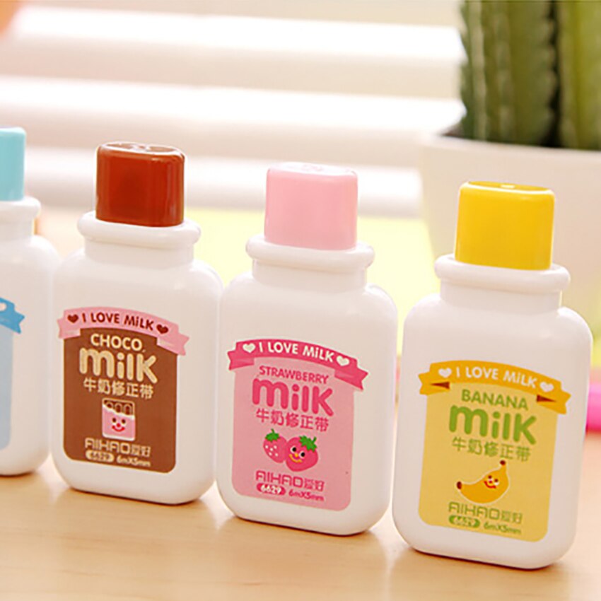 Milk Bottle Correction Kawaii Tape Corrector School Office Supplies