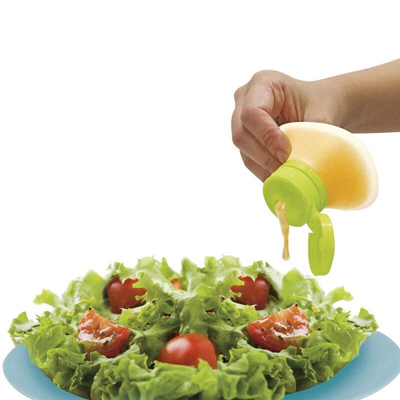 Mini Salat Dressing quetschen Flasche Silikon Soße Gläser Für Ketchup Senf Mayonnaise Würze Spender Mittagessen Kasten