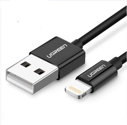 Ugreen USB Cable for Fast Charging USB Data Cable for Mobile Phone Cable: Black / 2m