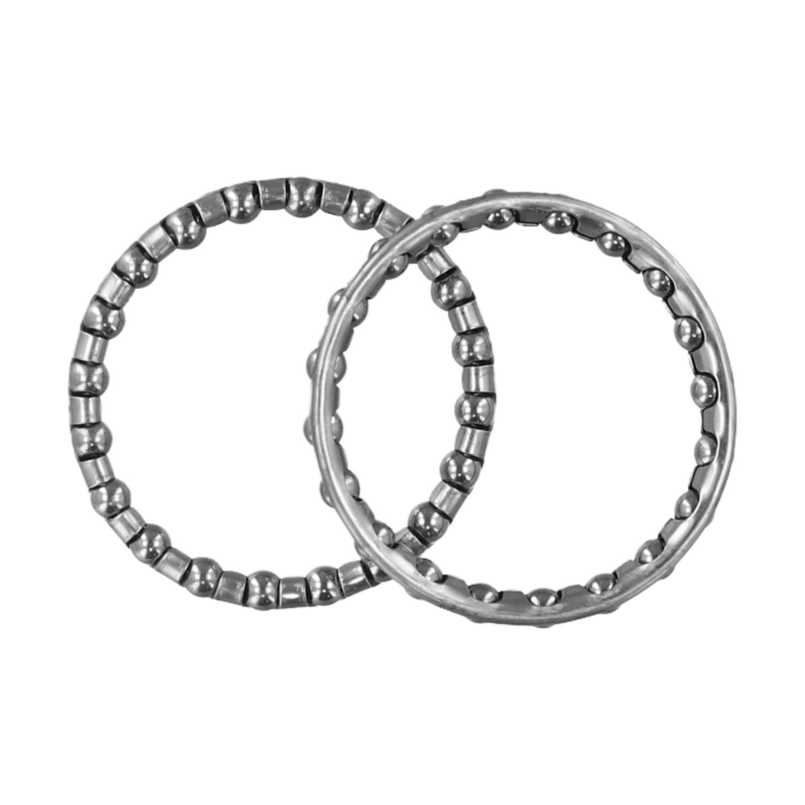 2 stks Racefiets Volledige Set Wielnaaflagers Voorvork Headset Stalen Lager Fiets Reparatie Onderdelen Fietsen Accessoires: WHITE