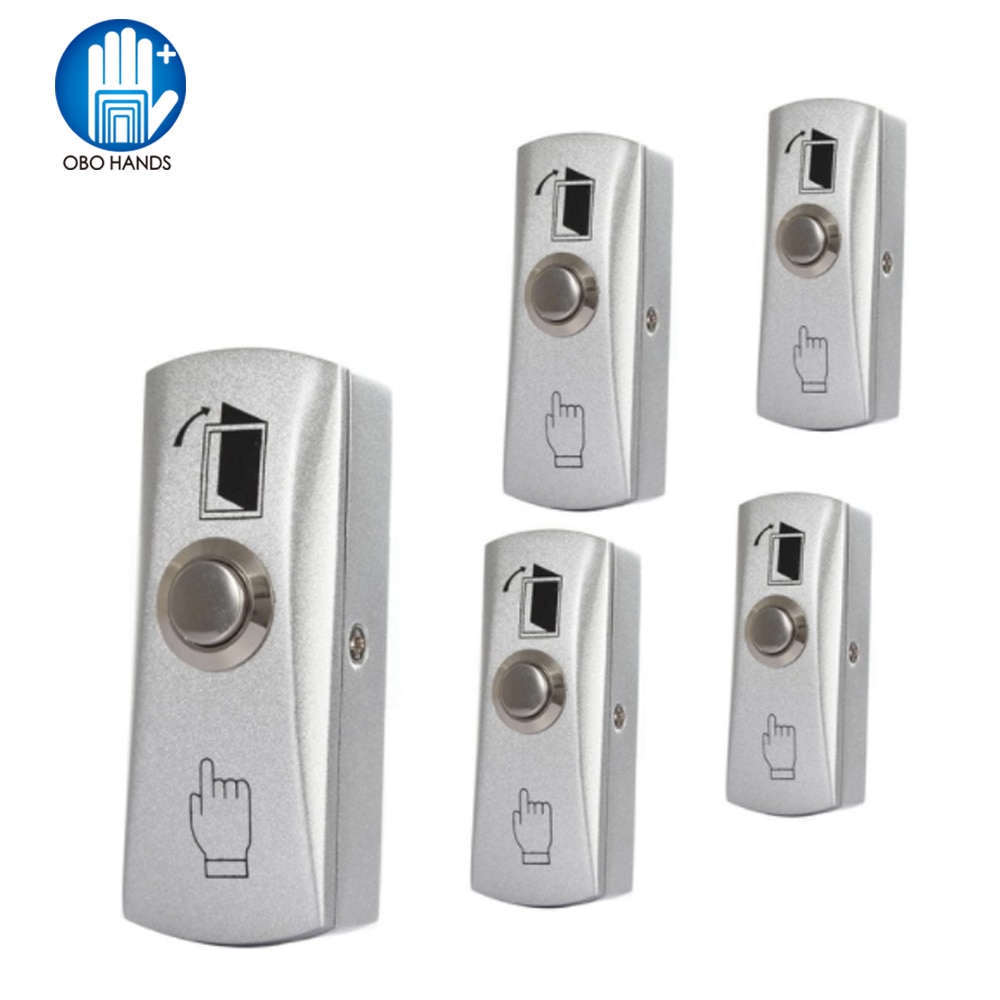 Metal Zinc alloy door exit button Home Switch Panel Release Push Button For Access Control System Accessories Electronic Lock