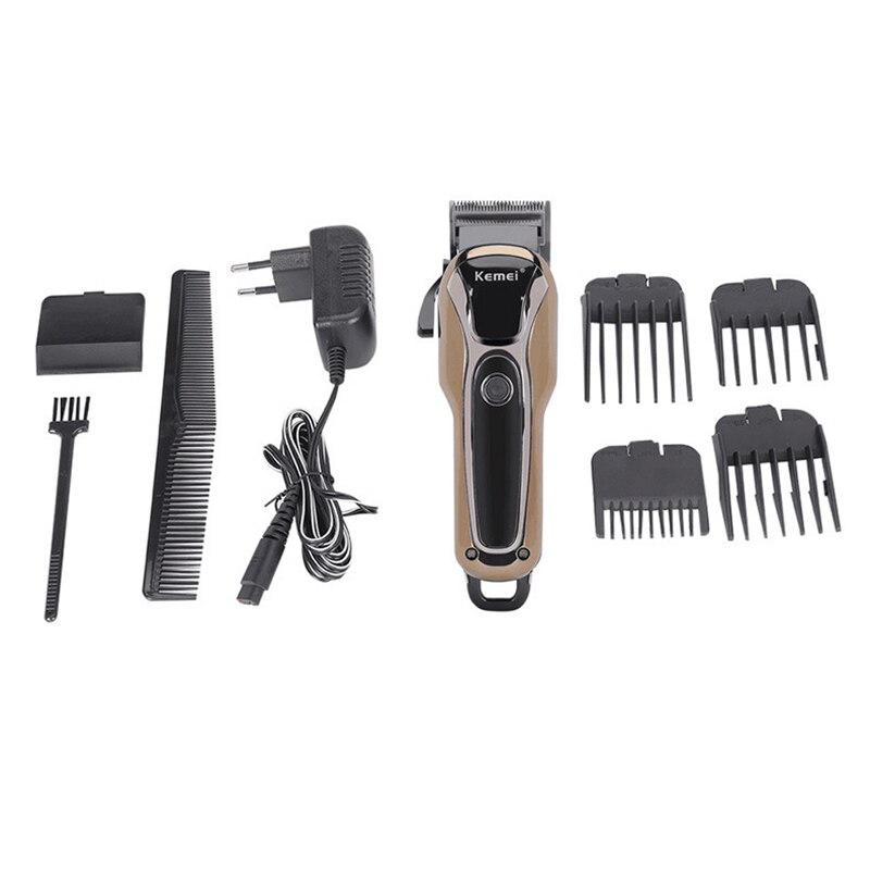 Kemei Km-1990 100-240V Rechargeable Hair Trimmer Hair Clipper Hair Shaving Machine Hair Cutting Beard Electric Ra