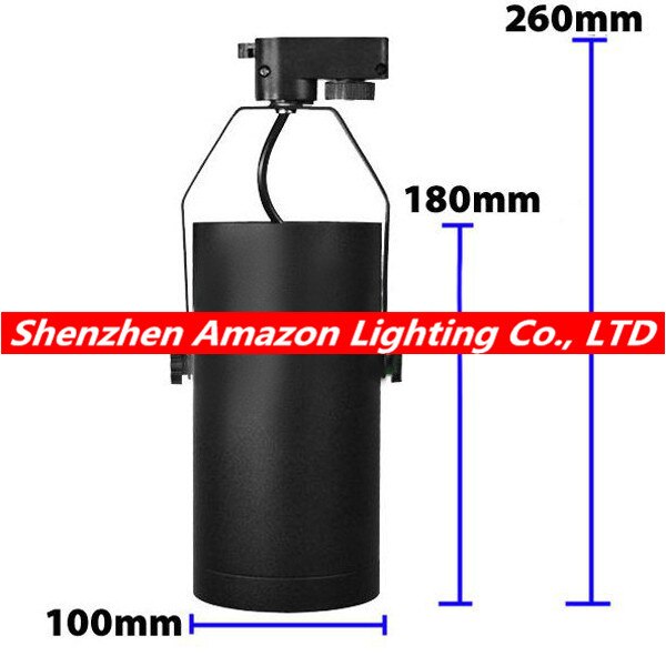 1 stücke 7 Watt LED-schienen-licht AC110V 220 V Aluminium weiß und schwarz Hülse schiene decke beleuchtung scheinwerfer