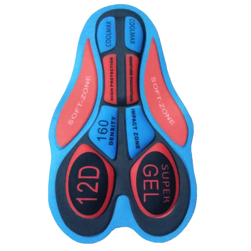 5d silica gel pad cykel hagesmæk og shorts stødsikker åndbar blød 5d-20d gel pad sadel til cykel sportstøj: 12d