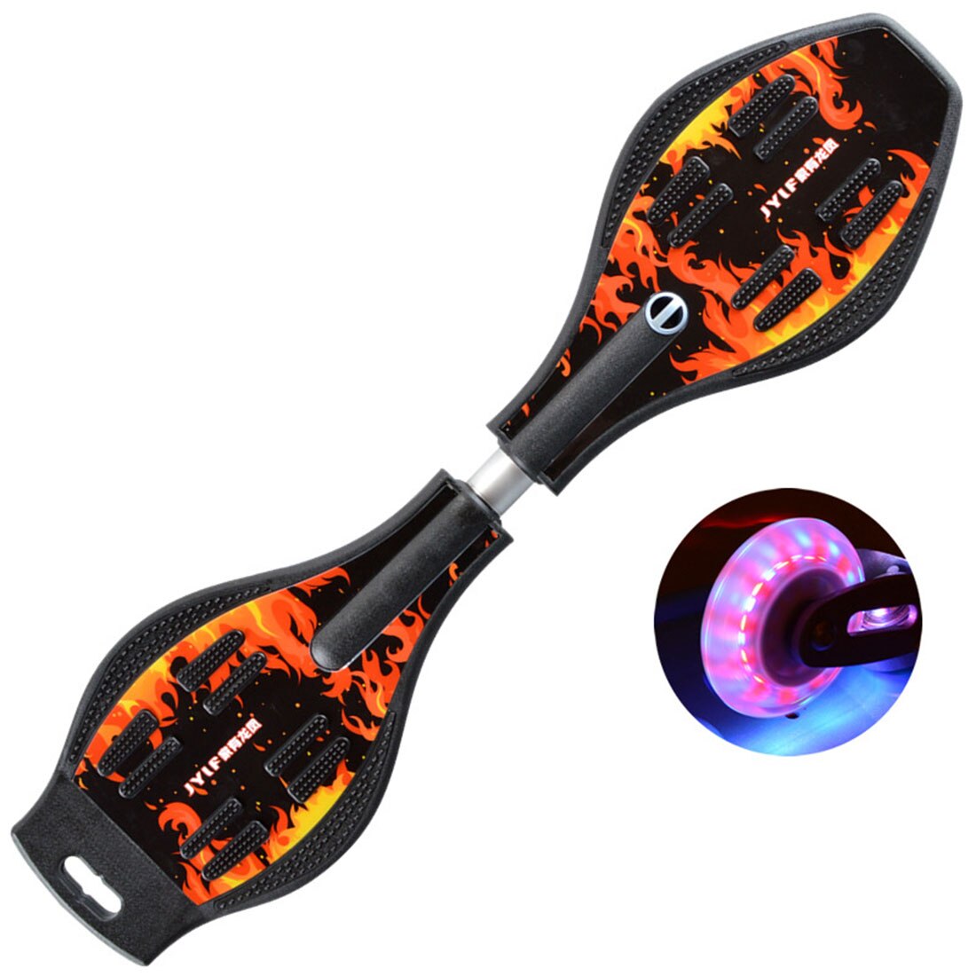 Snake board Skateboard Flashing Wheels 88cm 35 Inch Snakeboard Fit Adult Beginner Outdoor Sliding 2 Wheels Twist Aluminum Alloy: A6