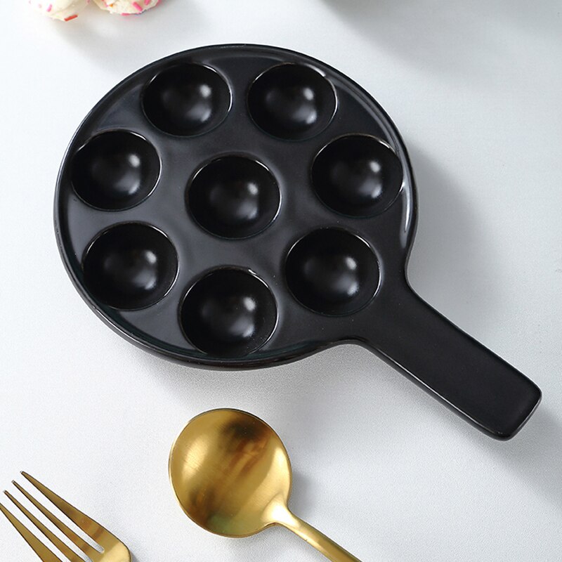 Plaque à Escargot en céramique, avec poignée, outils alimentaires, vaisselle, plateau de cuisson, Gadget de cuisine