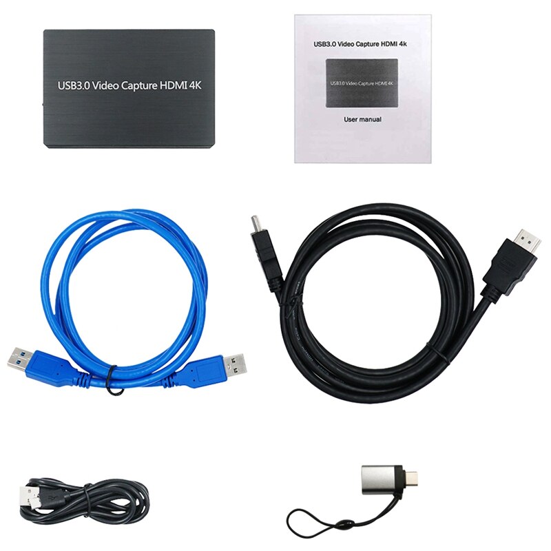 4k voor hdmi naar usb 3.0 video game capture kaart vol  hd 1080p voor windows voor mac os voor  ps4/  one/switch: Default Title