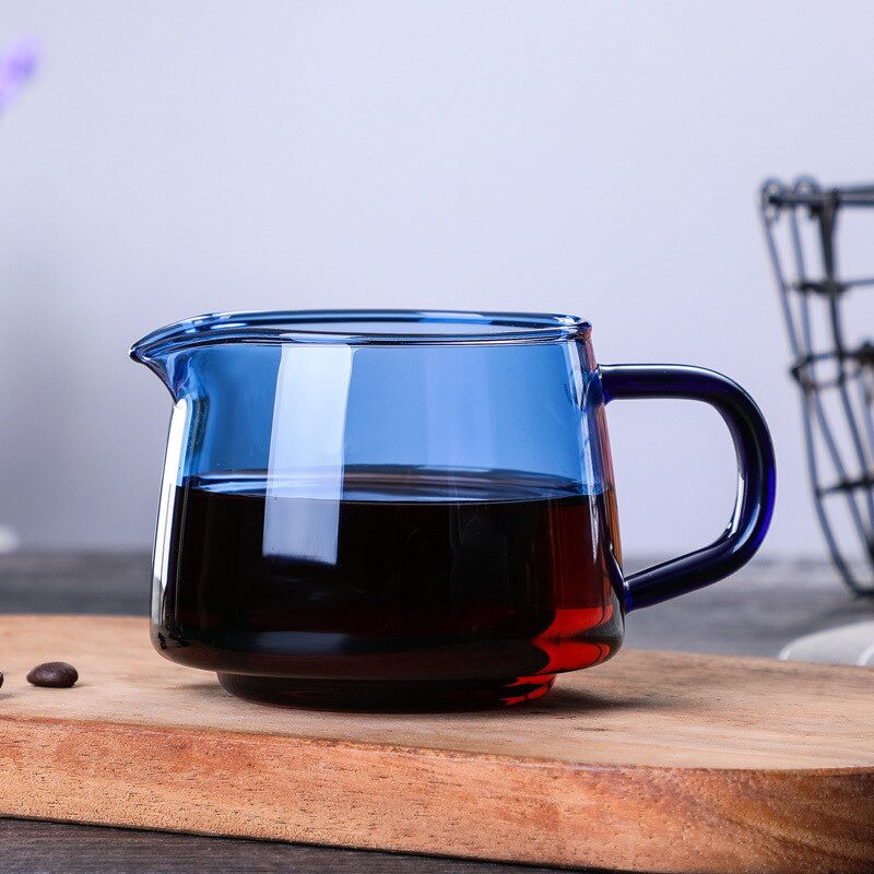 Hæld over glas rækkevidde kaffeserver cafe hånd dryp kaffekop kedel kedel brygger japansk stil kaffe drypper krus kande kande: 300ml -  blå