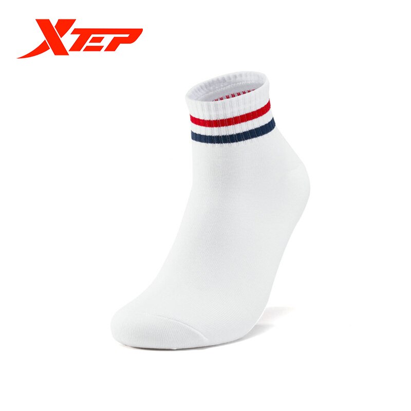 Xtep Men Cotton Mid Socks 5-Pairs/Lot Sweat-absorbent Men'summer Flat Socks Five Pairs Of Sport Shoe 881439559024