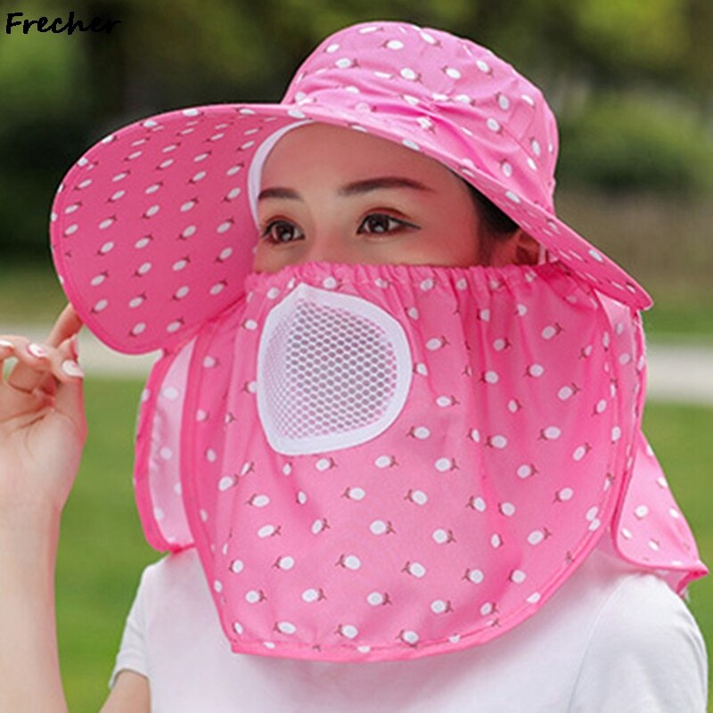 Sun Hat Female Summer Hat Cover Face Sun Hat All-match Summer Hat with Big Rim Anti-ultraviolet Cycling Sunhat