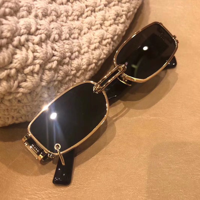 Popular Small heavy Rectangle Women Luxury Sunglasses Brand Vintage Punk Men Sun Glasses Shades UV400