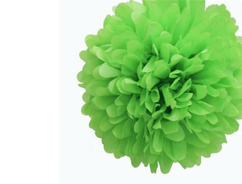Papier pompon fleur vigne ornement 25 Cm-vert
