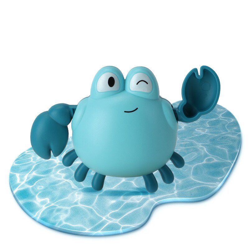 Cartoon Whale Baby Bath giocattoli Clockwork Dabbling Kids Shower giocattoli per bagno vasca da bagno piscina da spiaggia giocattolo d&#39;acqua per bambini: Blue crab-ST135M