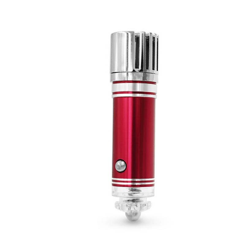 Mini Auto Car Fresh Air Ionic Purifier Oxygen Bar Ozone Ionizer Cleaner 12V For Car Bedroom Office: red
