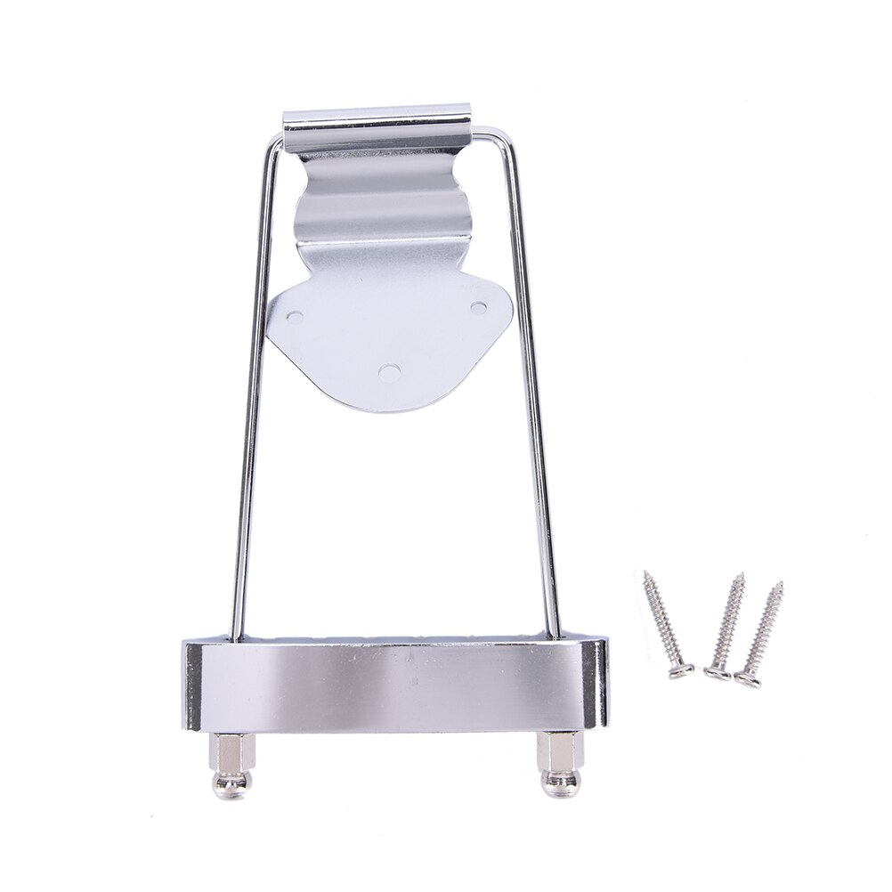 De plata cordal de guitarra trapecio abierta puente para 6 cuerdas Archtop guitarra