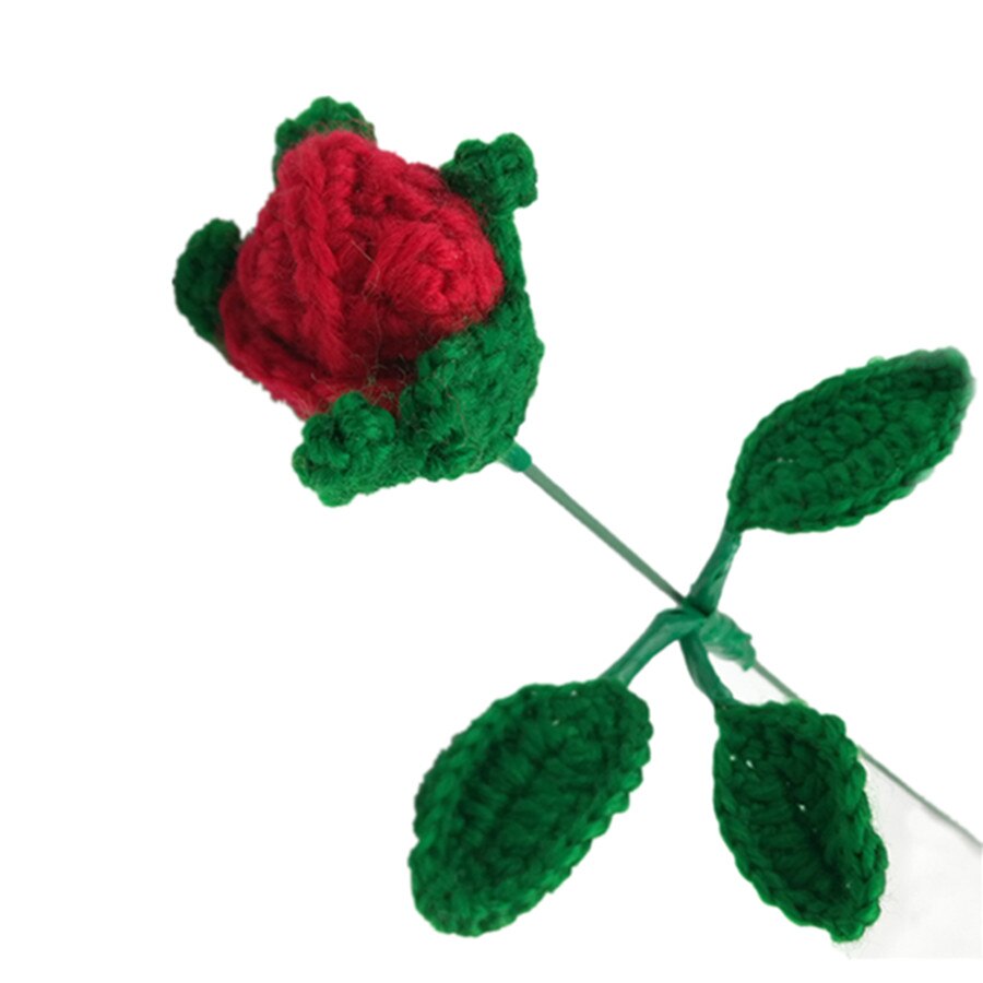 4 pieces/Lot Artificial flower Decoration Finished Yarn Manual DIY Crochet Thread Knit Valentine Girlfriends