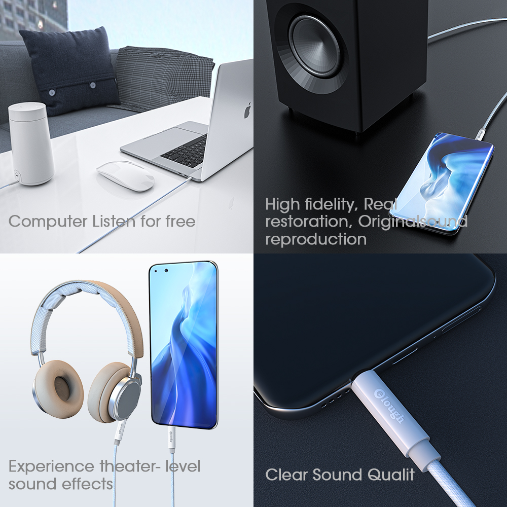 Elough Aux Cable Speaker Wire 3.5mm Jack Audio Cable Line for iPhone Samsung Galaxy Car Xiaomi Headphone Speaker AUX Cord