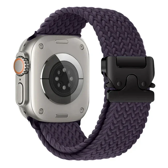 Correa trenzada Solo Loop para Apple watch Band 46mm 44mm 45mm 42mm 40mm 41mm Ultra 2 49mm Correa iwatch Series 10 9 8 7 6 SE 5 4