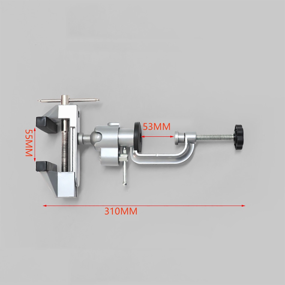 360 Degree Stand Bench Vise Clamp Rotating Table Vise Swivel Electric Drill Multifunctional Mold Table-Screw Craft Fixed-Repair