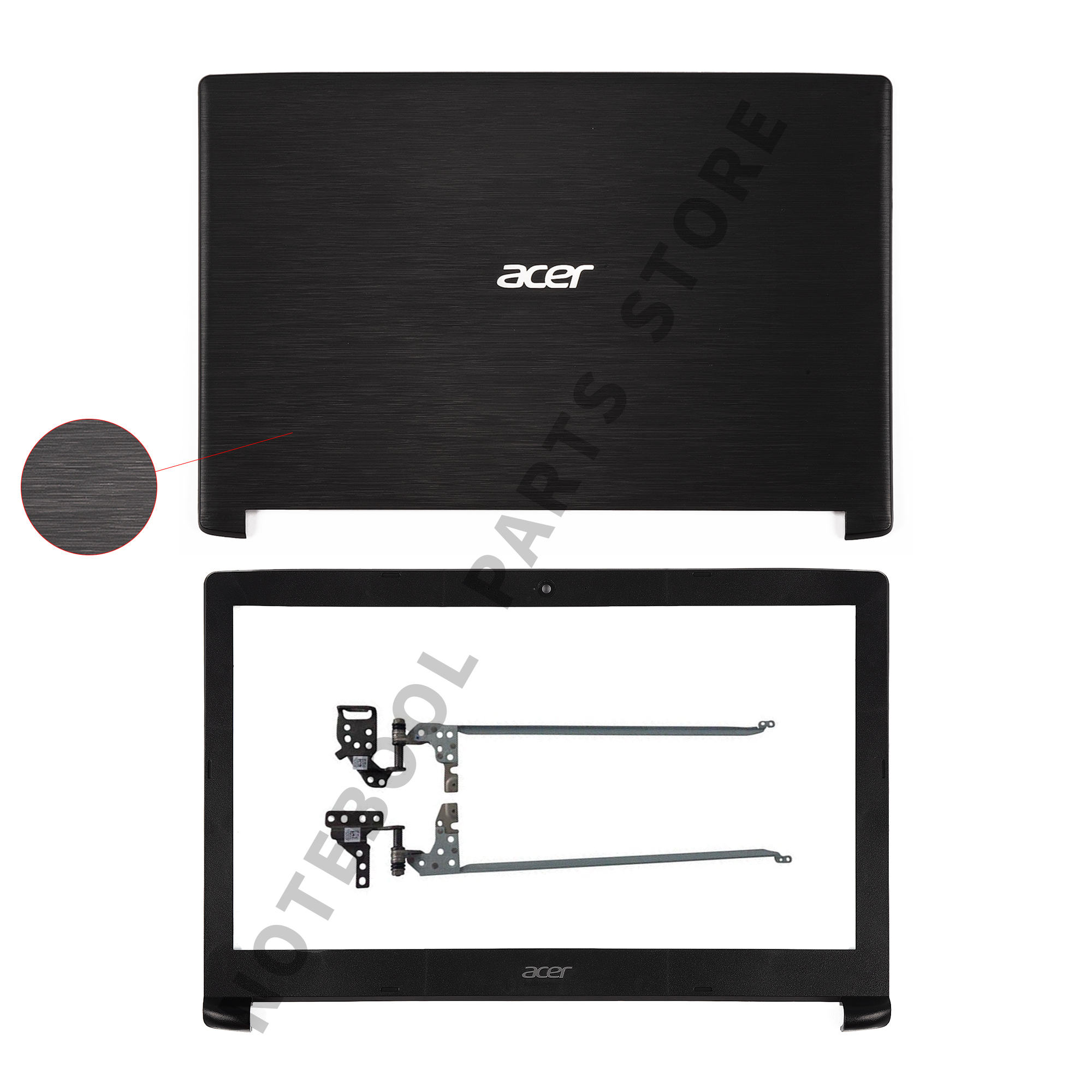 Cubierta trasera/bisel/bisagras para portátil Acer Aspire 5, A515-51, A515-51G, A515-41G, A315-33, A315-51, A315-53,