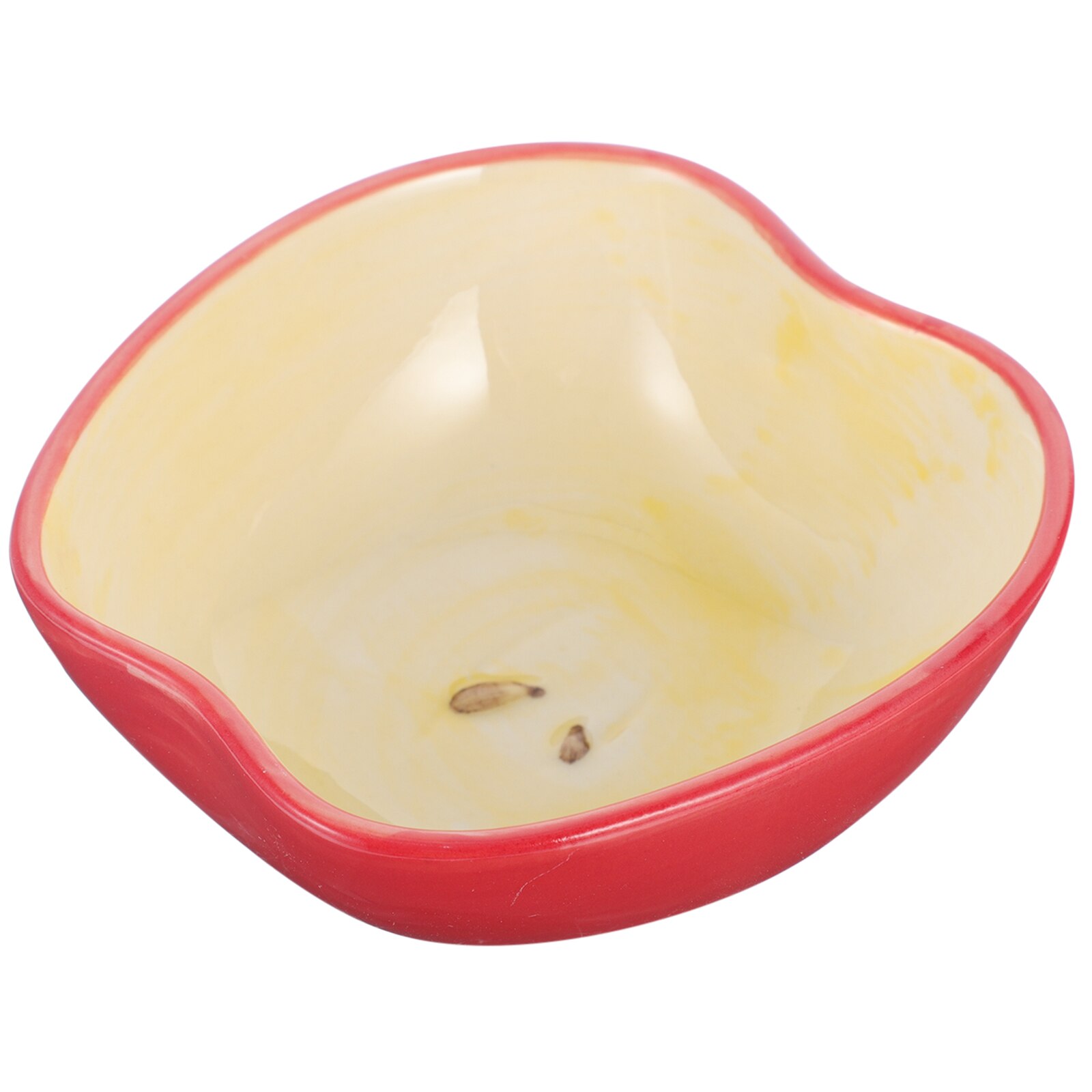 1pc Bowl Ceramic Bowl Children Bowl Fruit Pattern Bowl Kitchen Supply: Apple pattern