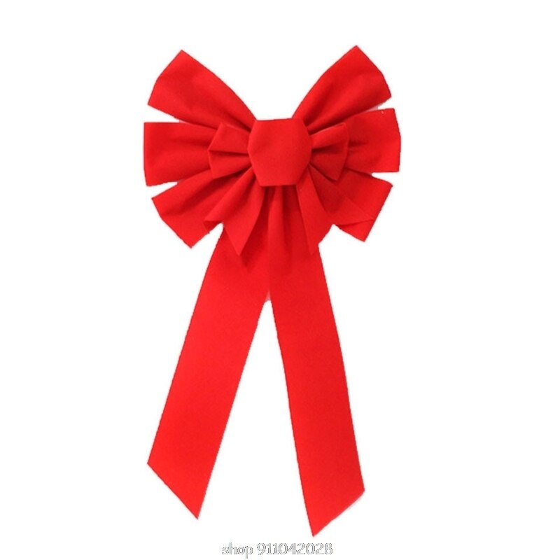 Red Bow Velvet Christmas Bows Hanging Xmas Bows for Christmas Wreaths Decoration or Tree Toppers D11 20: F