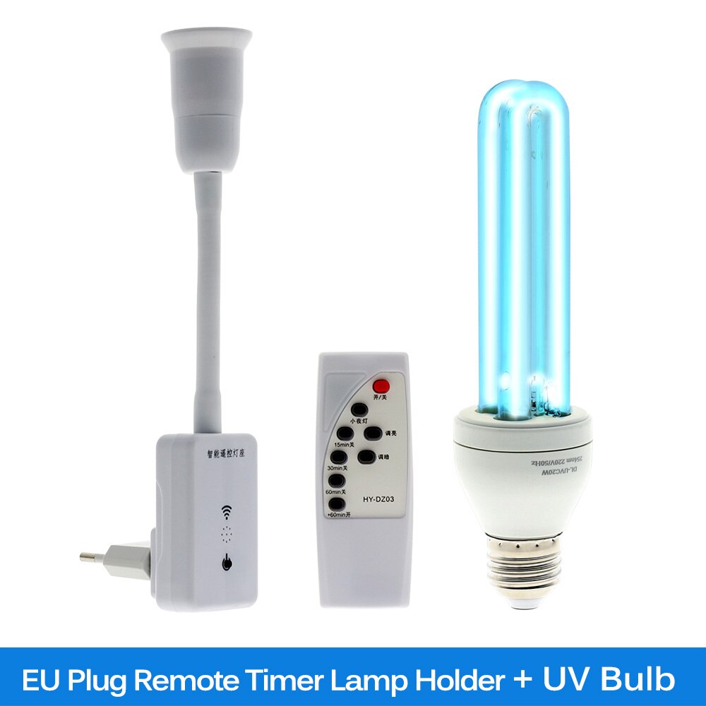 E27 UVC Germicidal Ultraviolet UV Light Tube Ozone Sterilizer Bulb 20W Disinfection Lamp Household Cleaning Light: Type 4