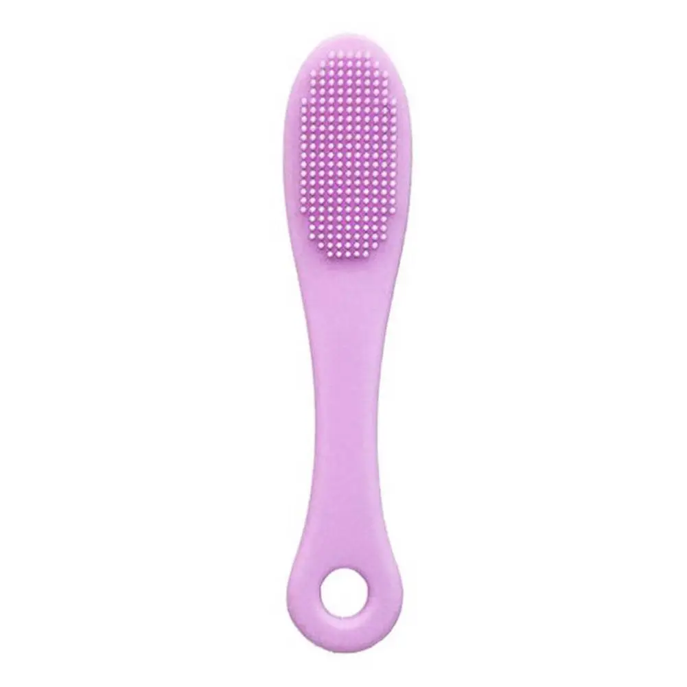 Dog Cat Finger Toothbrush Pet Soft Finger Nose Blackhead Cleaning Brush Silicone Dog Cat Wool Brush Pet Dog Accessorie: VIOLET/紫罗兰