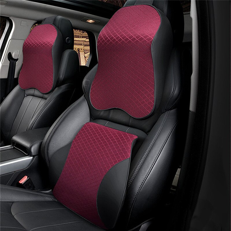 Auto voiture appui-tête cou oreiller lombaire dos appui-tête coussin pour conducteur mousse à mémoire voiture oreillers pour le bas du dos
