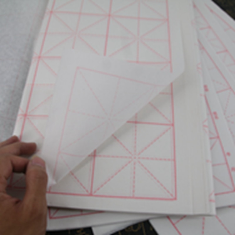 white Painting Paper Xuan Paper Rice Paper Chinese Painting & Calligraphy Grid pattern Chinese Calligraphy Practice
