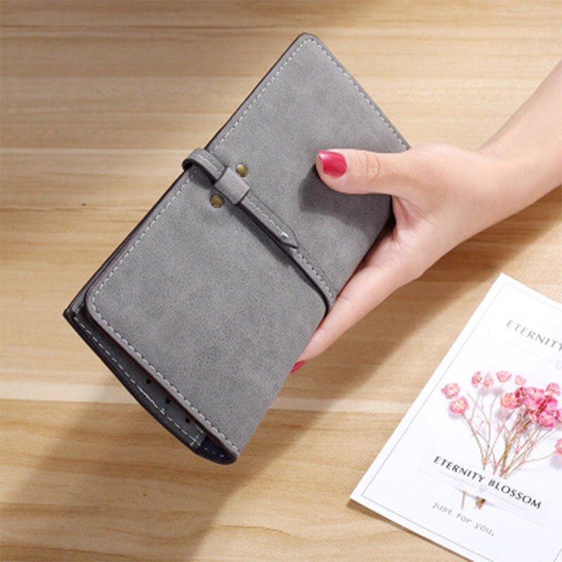 Beibaobao goede dames portemonnee dames handtas vrijetijdstas lange stijl dames portemonnee leren portemonnees dames  a3866: Grijs