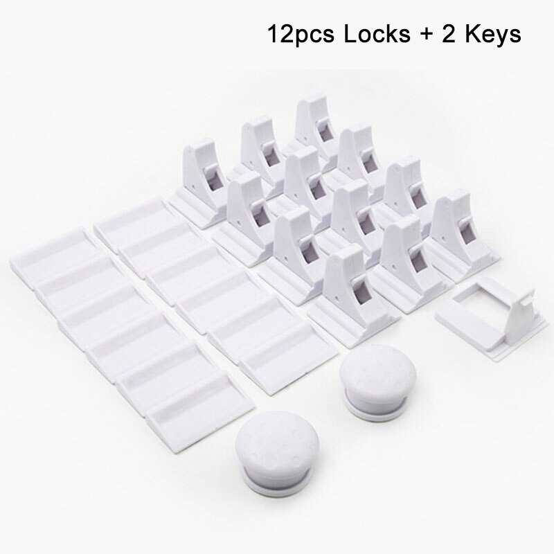 12Pcs Magnetic Children Safety Locks Baby Security Cabinet Drawer Door Locks Kids Invisible Lock Children Baby Safety Protection: 12Pcs