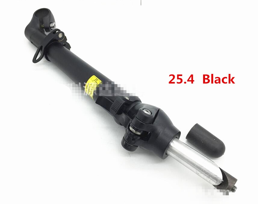 G73-Manillar plegable de aluminio, horquilla frontal ajustable de 22,2mm/25,4mm, vástago plegable para bicicleta eléctrica: black 25.4