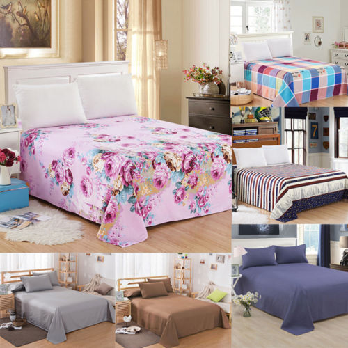 Drap housse couleur florale Twin pleine reine roi coton drap housse 4 taille chaude