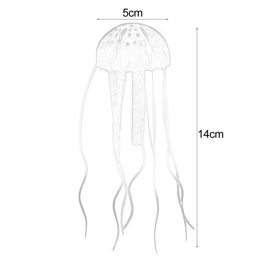 ! Glowing Effect Artificial Jellyfish Ornament Fish Toy