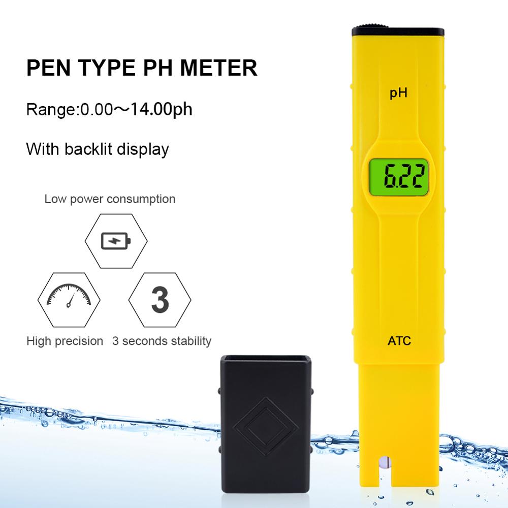 Digitale PH meter met ATC PH test pen Zuurgraad meter pH tester Water quality test pen Nauwkeurigheid 0.1pH draagbare PH meter blacklight