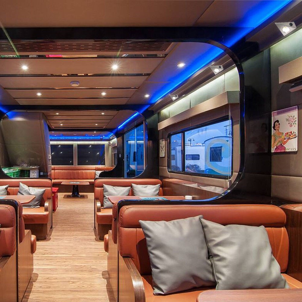 Car 12V Interior LED Spot Light Cabinet 6000K Warm White Wall Mounted Lamp RV Camper Accessories For Van Caravan Motorhome Boat