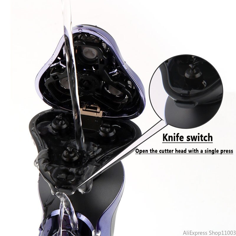 SPORTSMAN SM-530 Electric Men&#39;s Razor Multifunctional Base Rechargeable Digital Washable Shaver