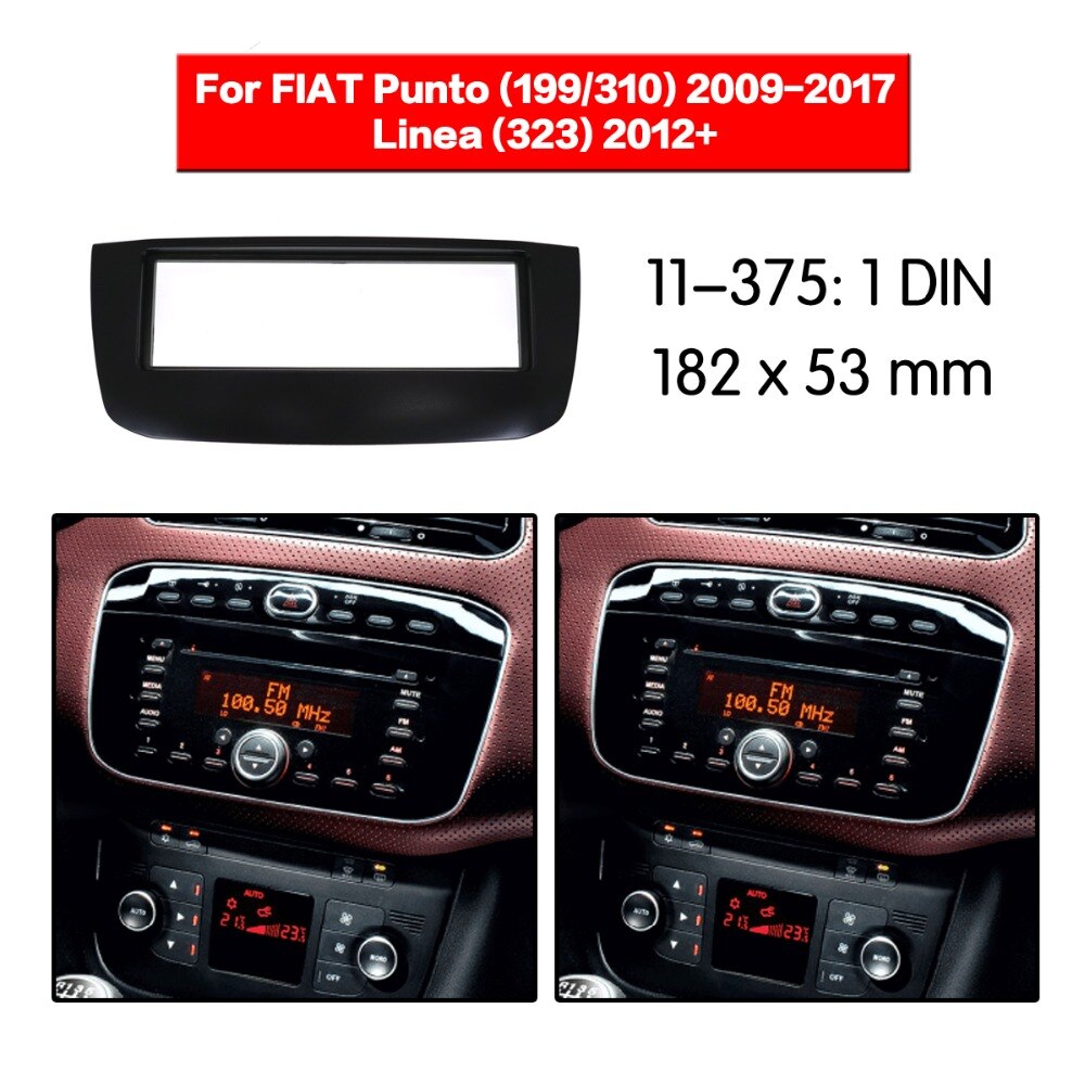 Double Din Fascia For FIAT Punto 199/310 Linea (323) Radio DVD Stereo Panel Dash Mounting Installation Trim 11-375