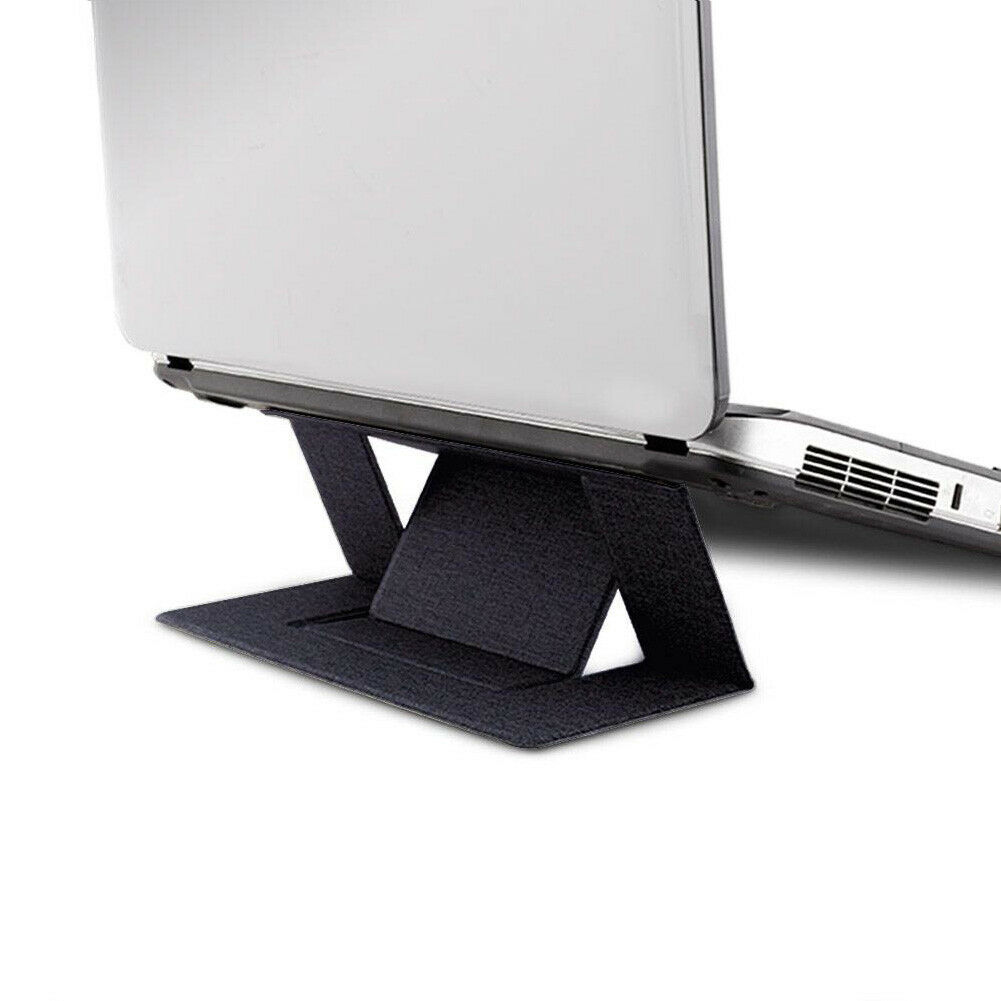 Verstelbare Verticale Laptop Stand Tablet Desktop Houder Voor Notebook Draagbare Vouwen Tablet Houder IPad MacBook Air Stands: Zwart