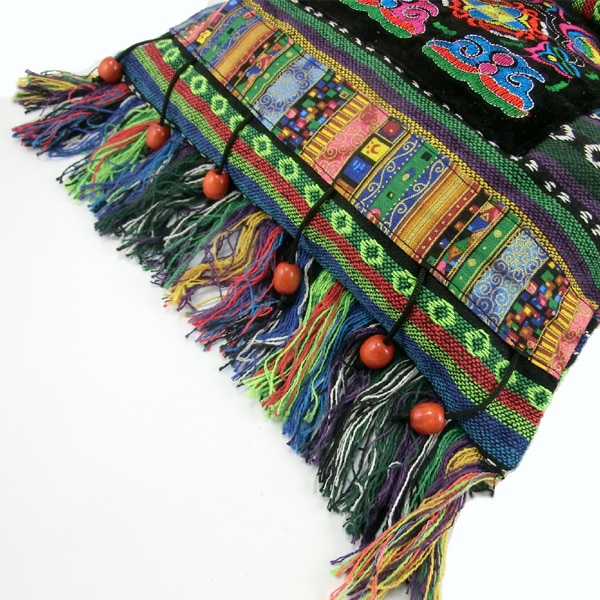 Vintage Hmong Tribal Etnische Thai Indian Boho Schoudertas Bericht Tas Linnen Handgemaakte Borduren Wandtapijt SYS-083F