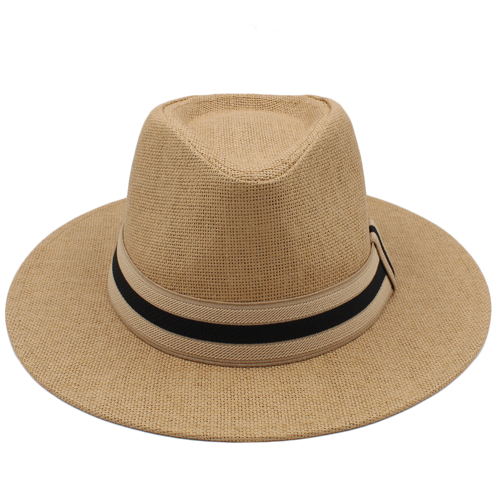 Miesten ja naisten olkihatut, kesäiset leveälieriset rusettipantahatut, fedora-aurinkohatut, trilby-lippikset, ulkokäyttöön, rantaan, matkakäyttöön, koko  us 7 , 1/4 uk, l