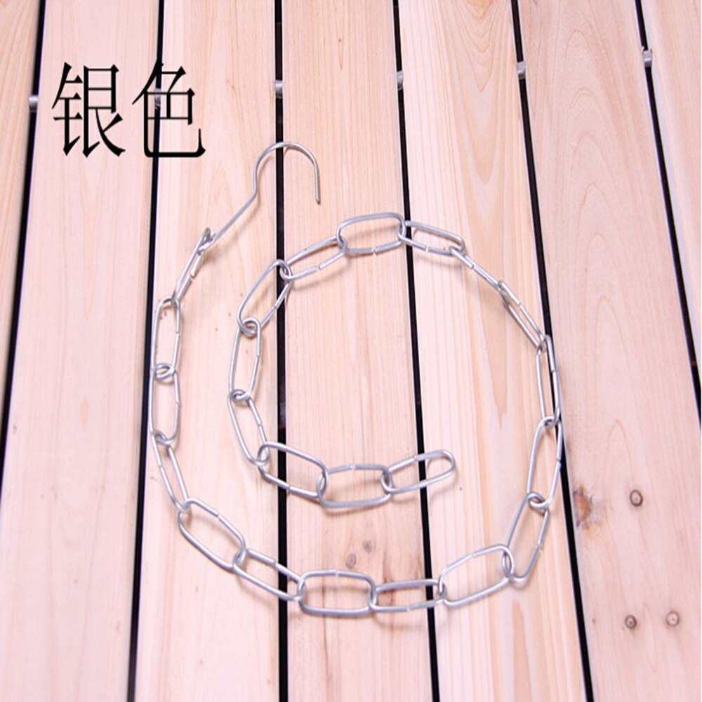 Cadena colgante de Metal para Ropa con gancho, ganchos para colgar Ropa, varios perchas, anillos de exhibición, Ropa Colgada