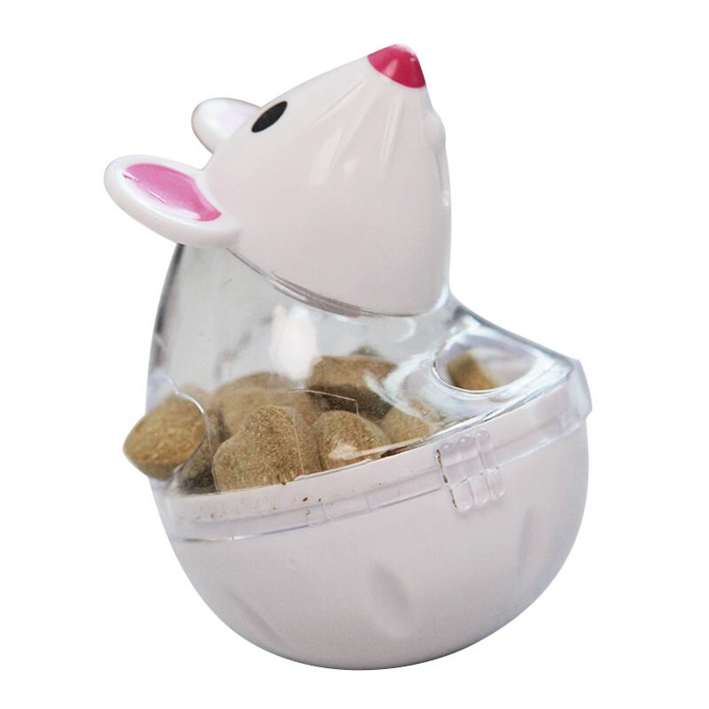 MPK – jouet d&#39;exercice pour chat, pour les chats affamés et gras, mangeoire pour contrôler la consommation de nourriture tout en encourageant l&#39;exercice: WHITE