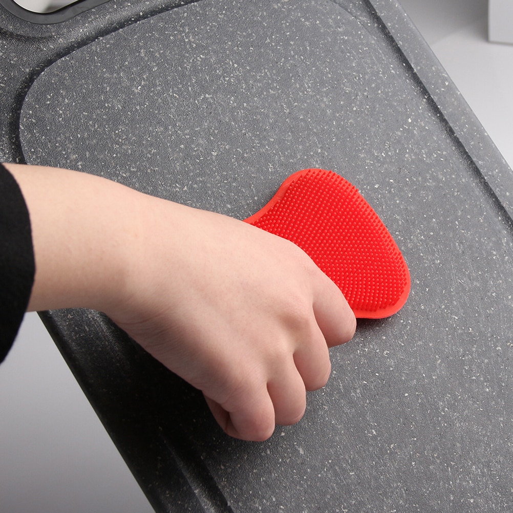 3pcs Cleaning Brushes Silicone Dishwashing Brush Vegetable Fruit Dish Washing Cleaning Brushes Kitchen Accessories