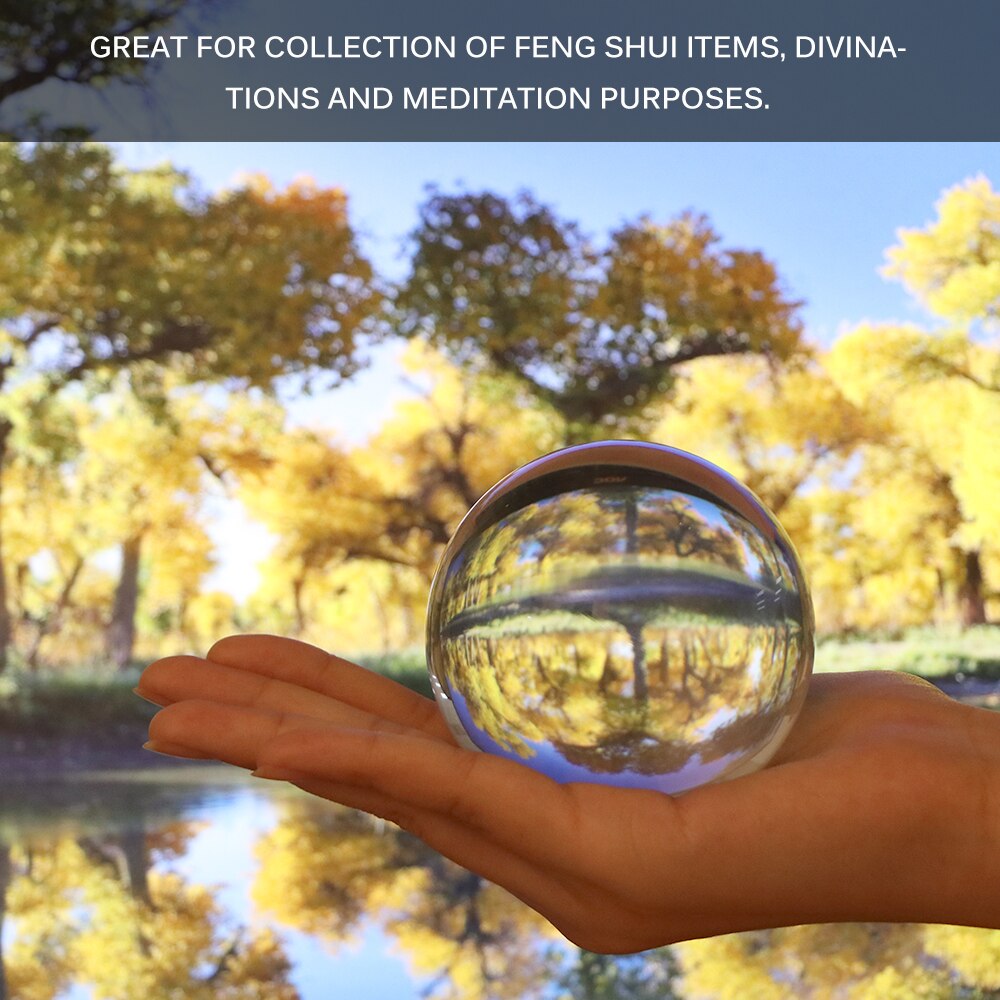 Bola mágica de cristal Artificial para manualidades, Bola de Fengshui, adornos para el hogar, para viajes/fotografía/tomar fotos, bolas decorativas, ,