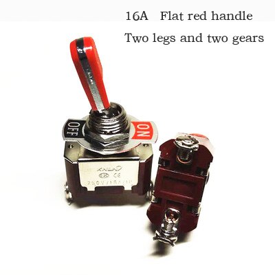 Toggle Switch 16A: Flat red handle