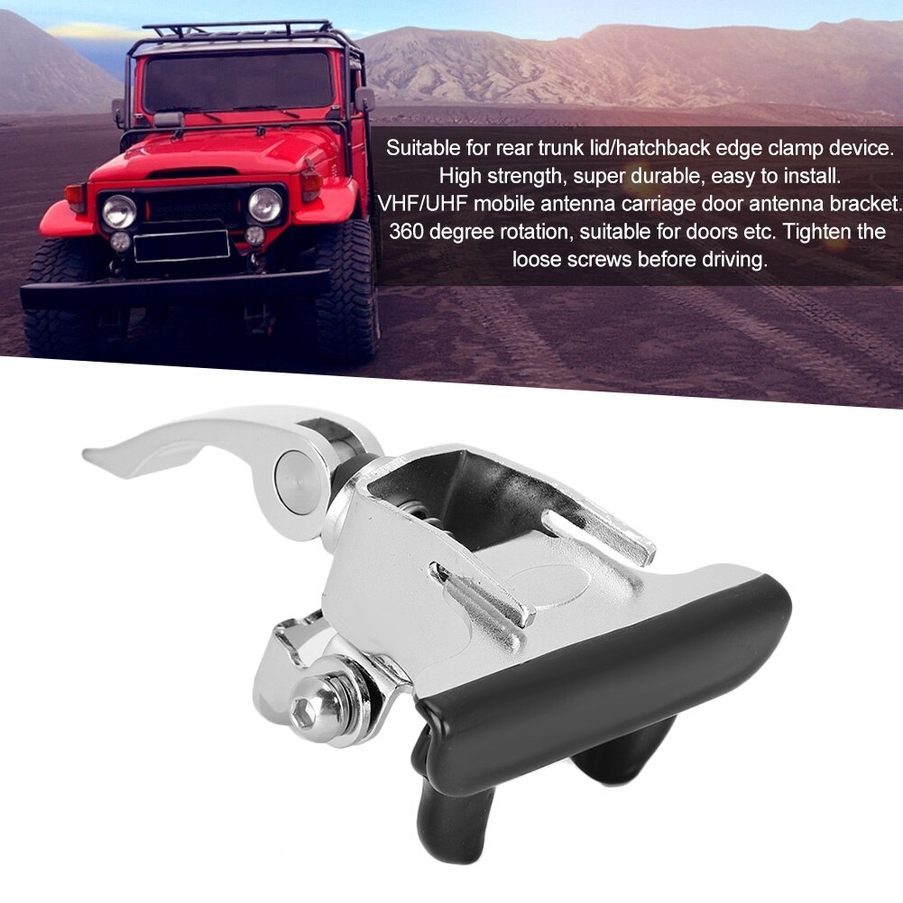 Stainless Steel Mobile Antenna Clip Mount For Vehicle Station Two-Way Radio Car Antenna Luggage