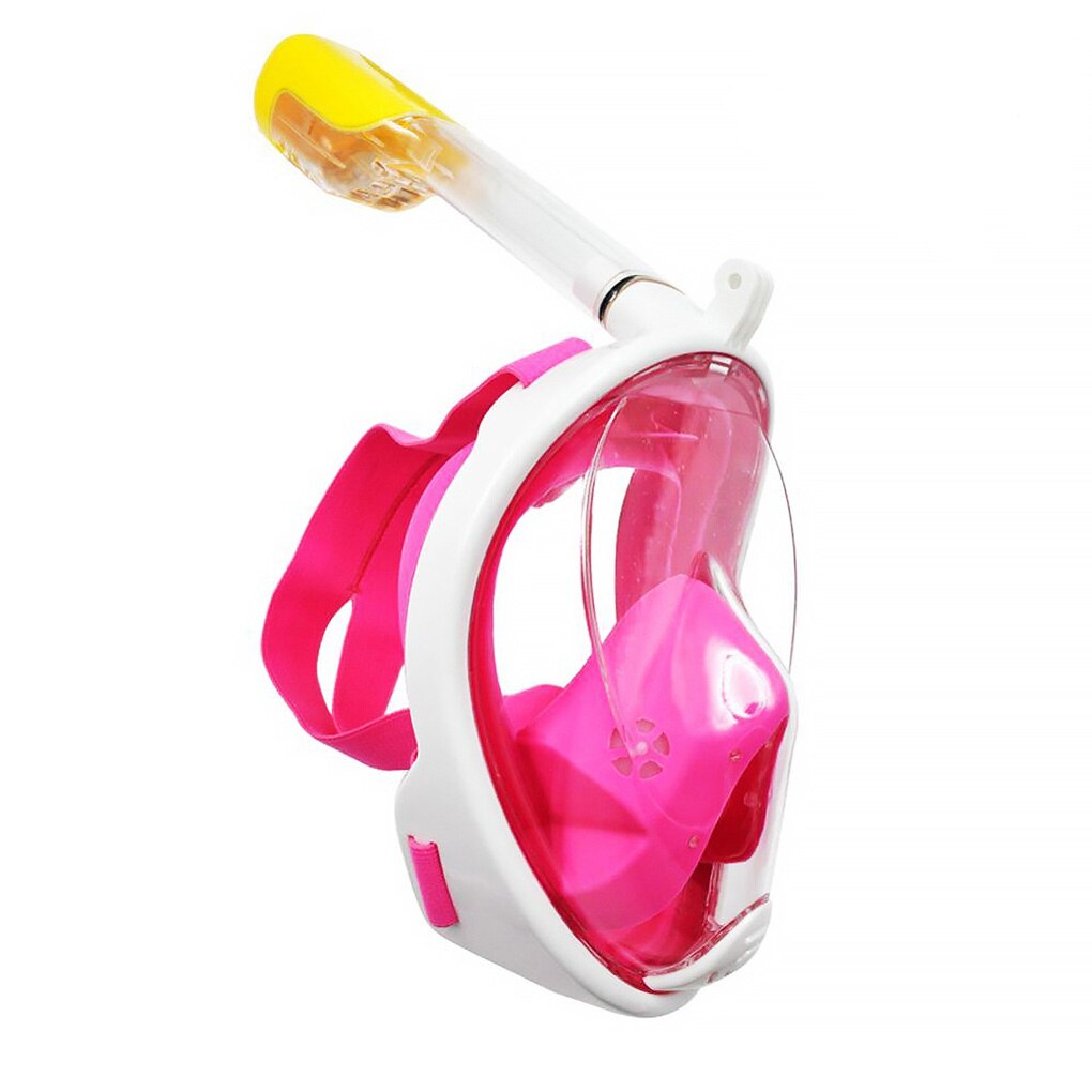 Anti Fog Scuba Diving Mask Full Face Snorkeling Mask Underwater Snorkeling Diving Mask For Swimming Spearfishing Dive 6 Colors: Pink / L/XL