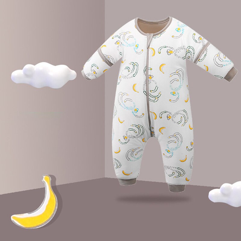 Baby Deken Dwarsliggers Katoen Zachte Nachtkleding Slapen En Spelen Pasgeboren Baby Nachtkleding Baby Lange Mouw: Banana / 85(85-100CM)